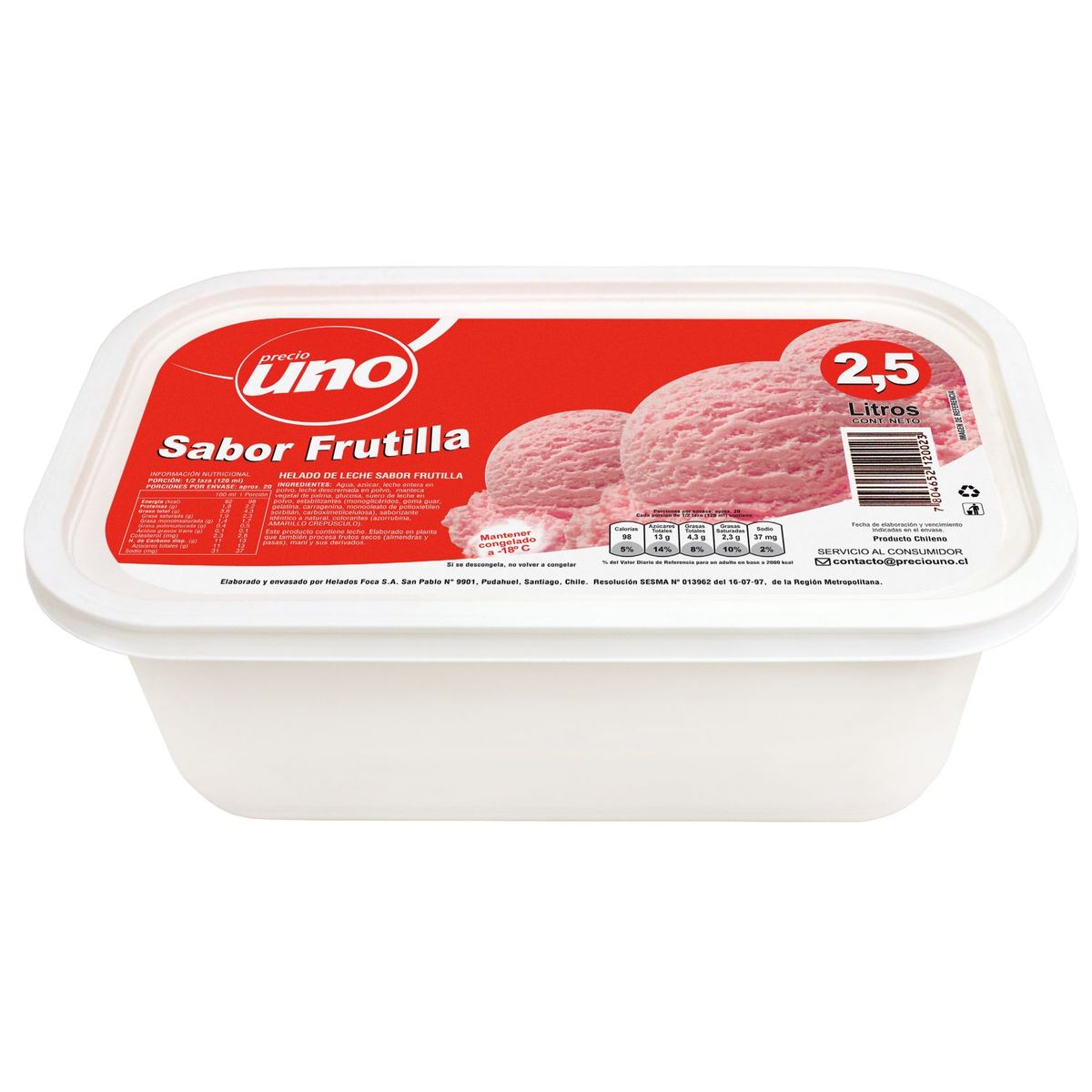 PRECIO UNO - Helado frutilla