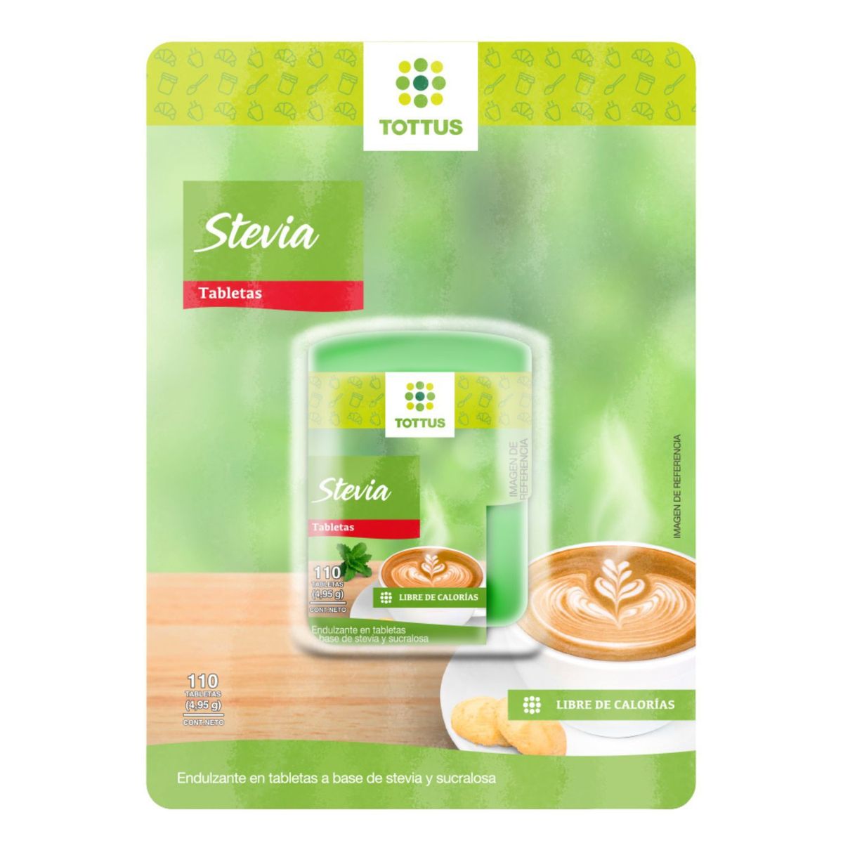TOTTUS - STEVIA TABLETAS TOTTUS  110 UNDS.
