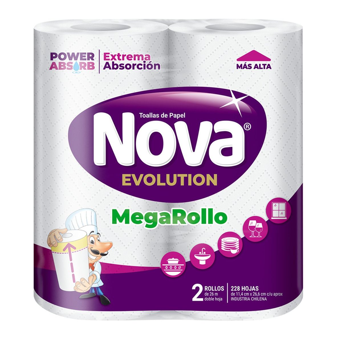 NOVA - Toalla Papel Evol Mega Rollo