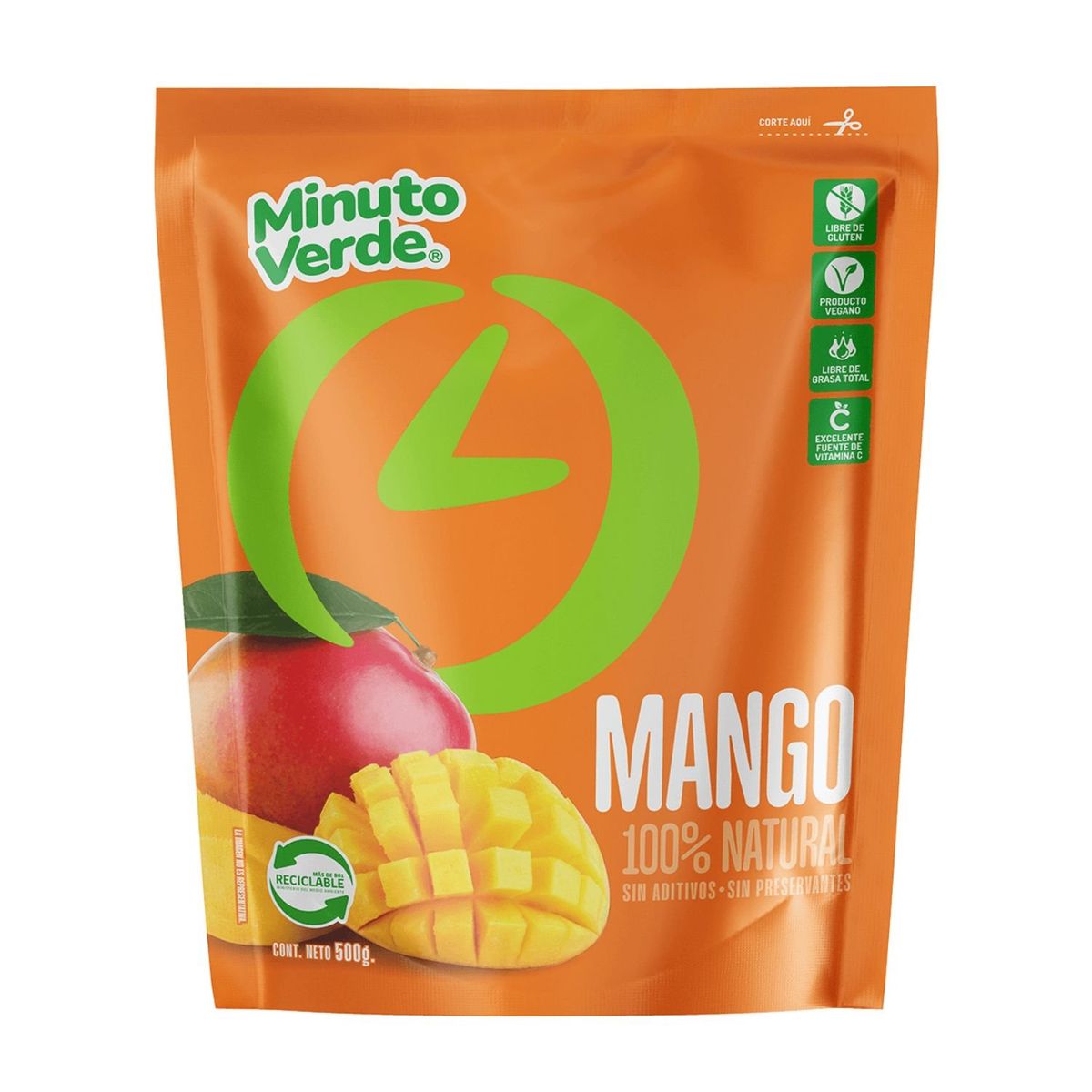 MINUTO VERDE - Mango en Trozos Congelados Minuto Verde 500 g