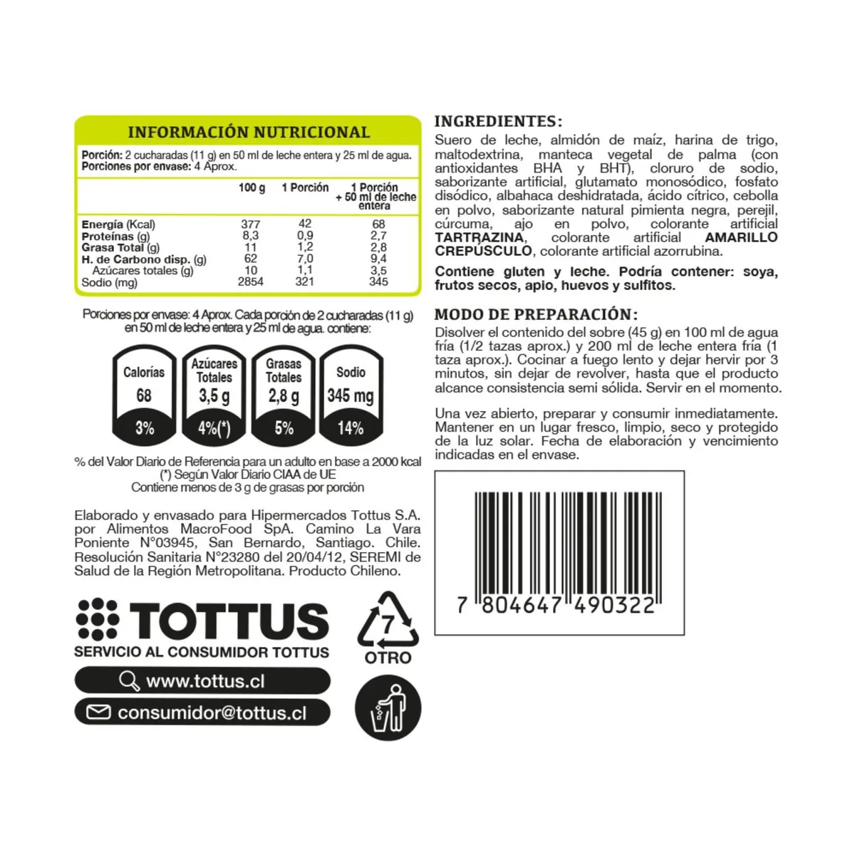 TOTTUS - Salsa Alfredo