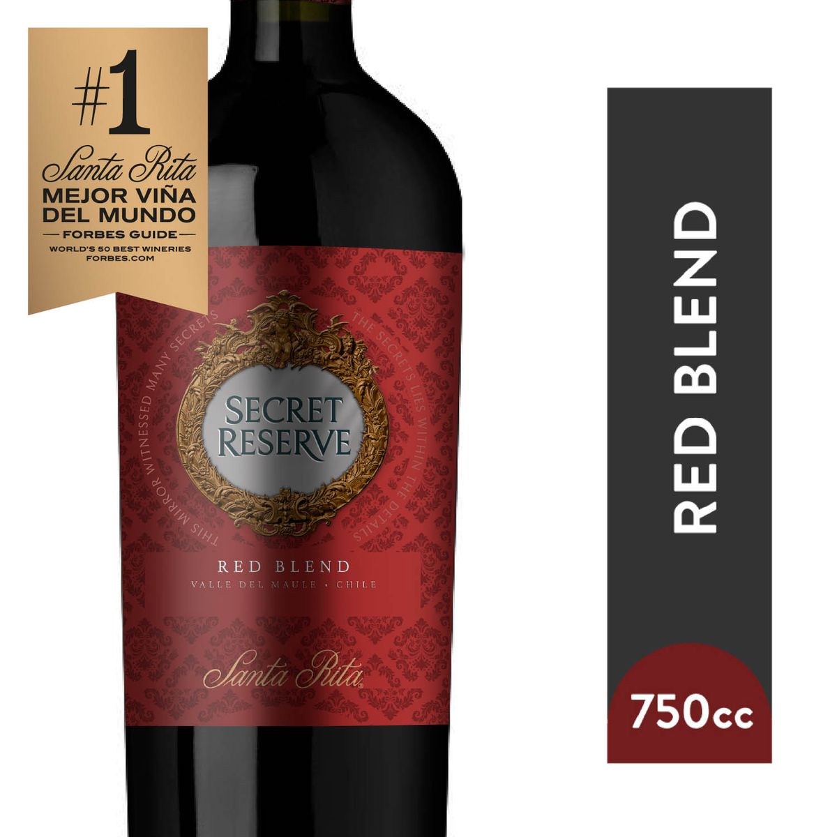 SECRET RESERVE - Vino Tinto Cabernet Sauvignon/ Syrah/ Garnacha Reserva Ensamblaje