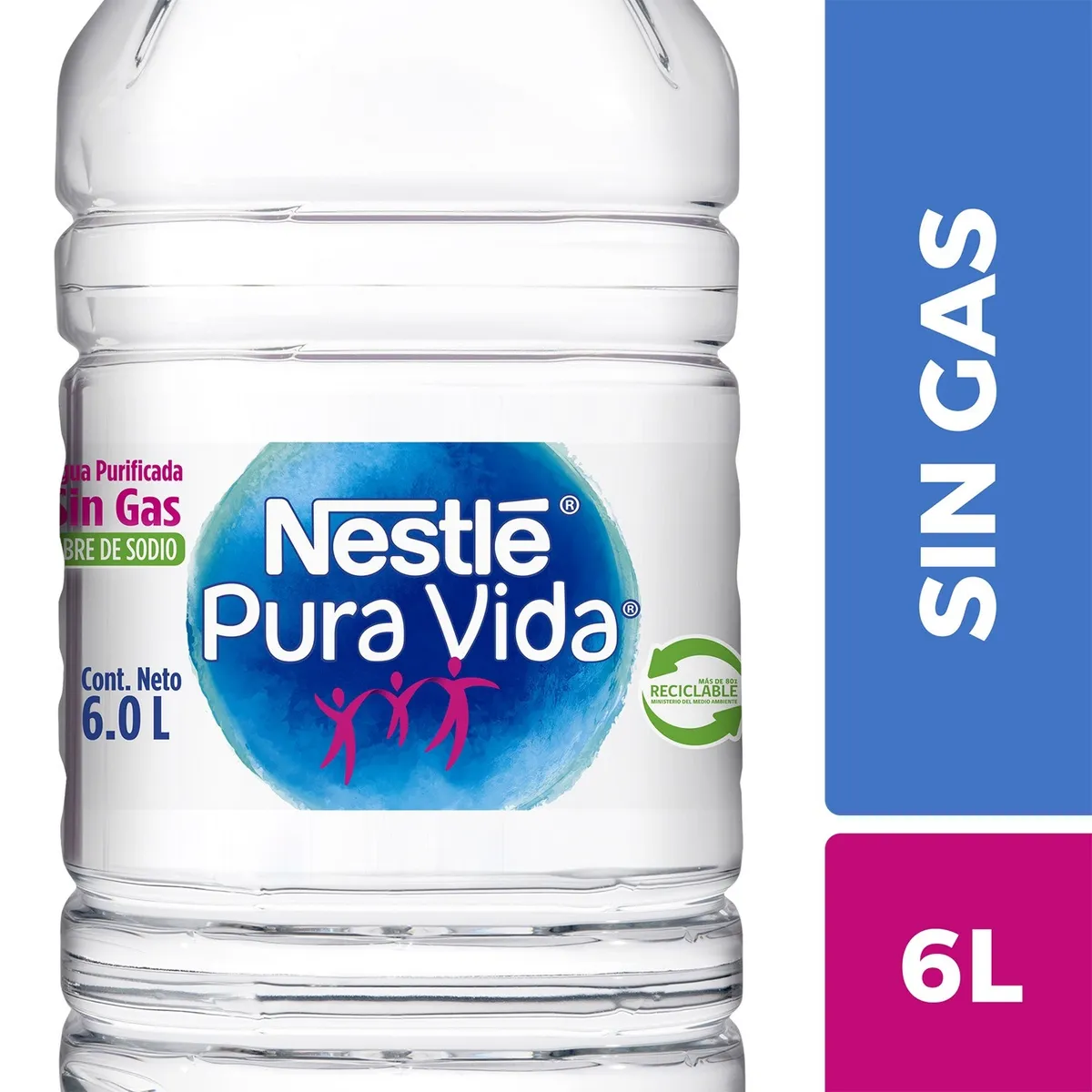 NESTLE - Bidón Agua Purificada Sin Gas Puré Ltife 6 L
