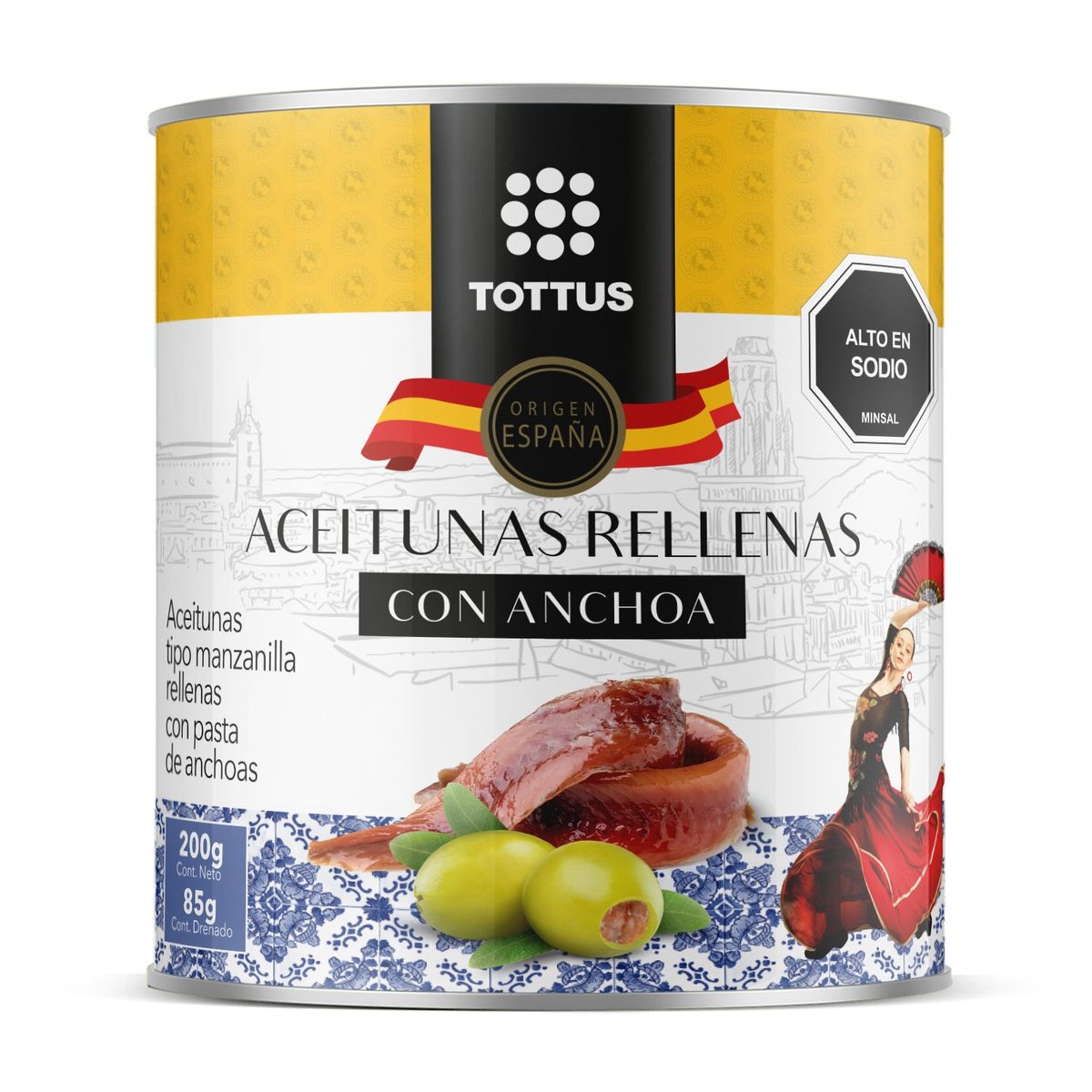 TOTTUS - Aceitunas Rellenas Anchoa