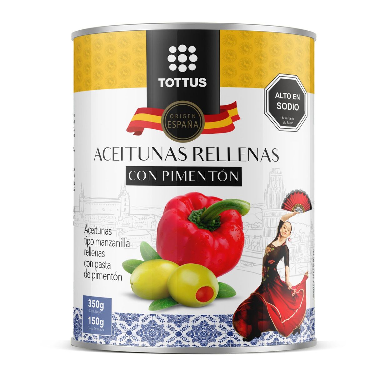 TOTTUS - Aceitunas Rellena Pimiento