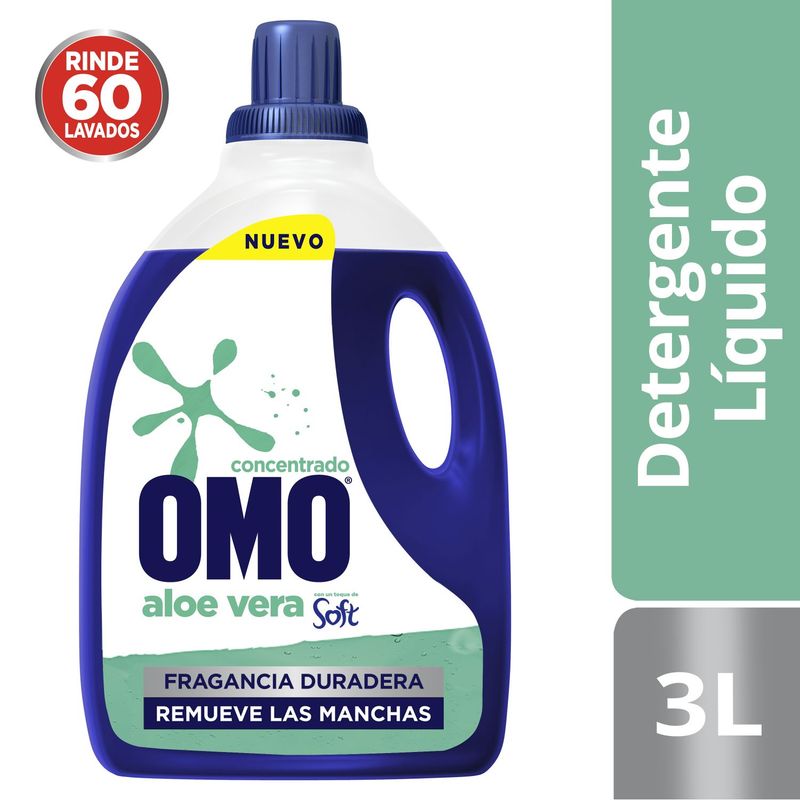 OMO - Detergente Líquido Omo Soft Aloe Vera 3 L