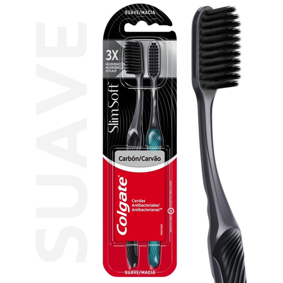 COLGATE - Cepillo de Dientes Slim Soft Black