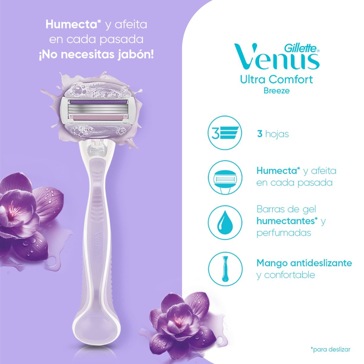 VENUS - Repuesto Máquina Afeitar Gillette Venus Ultra Comfort Breeze 2 un