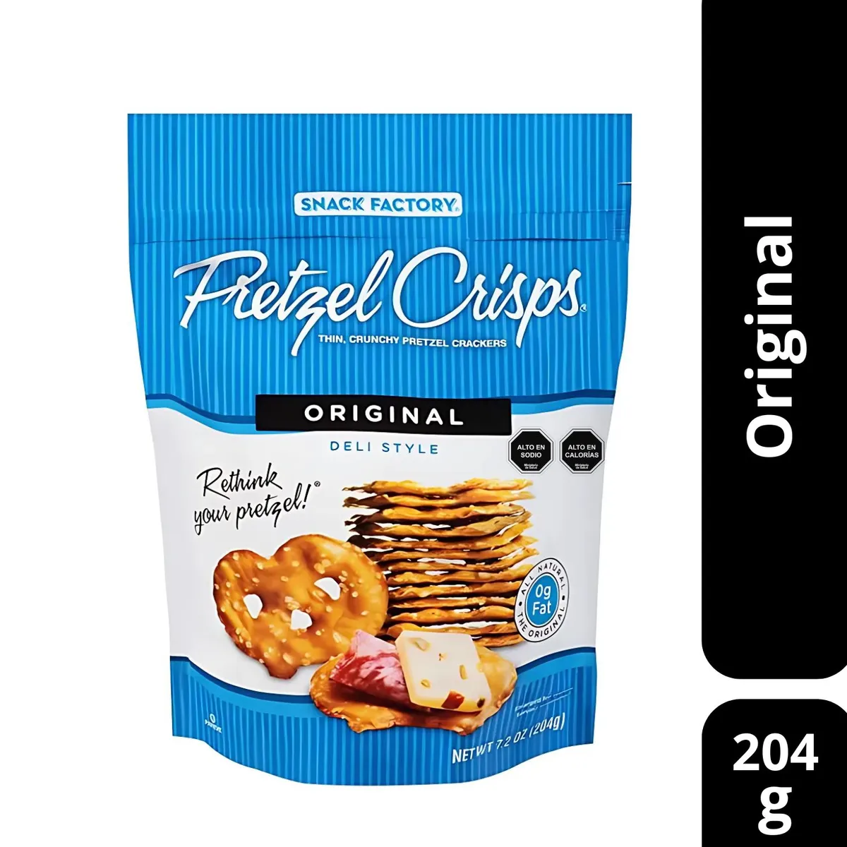 SNACK FACTORY - Pretzel Crisps Snack Factory Original 204 gr