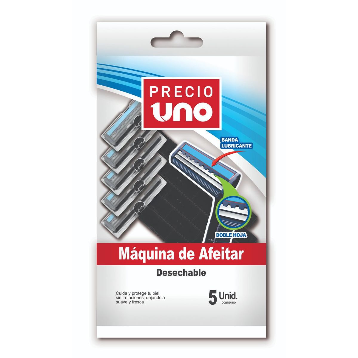 PRECIO UNO - Máquina de Afeitar Doble Hoja Hombre