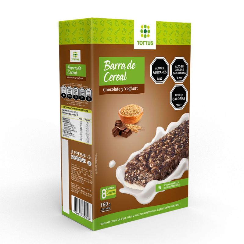 TOTTUS - Barras de Cereal Tottus Sabor Chocolate 160 g