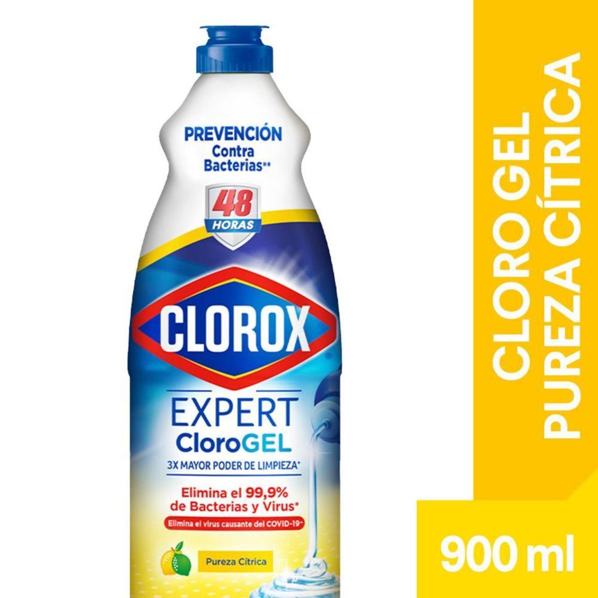 CLOROX - Cloro en Gel Clorox Pureza Cítrica Botella 900 ml