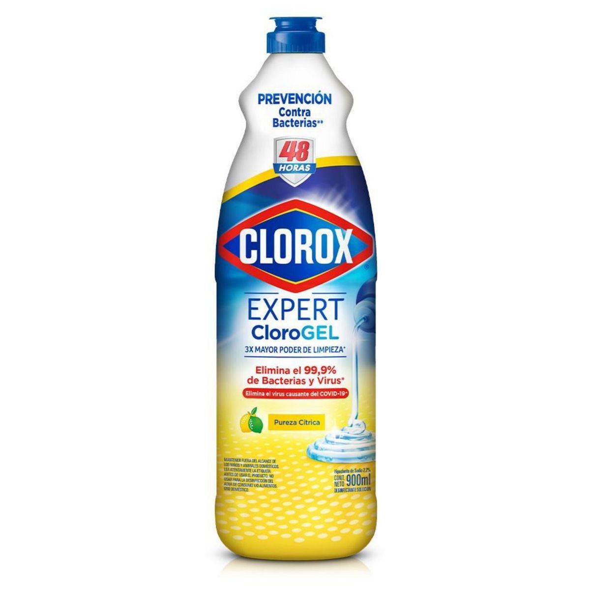 CLOROX - Cloro en Gel Clorox Pureza Cítrica Botella 900 ml
