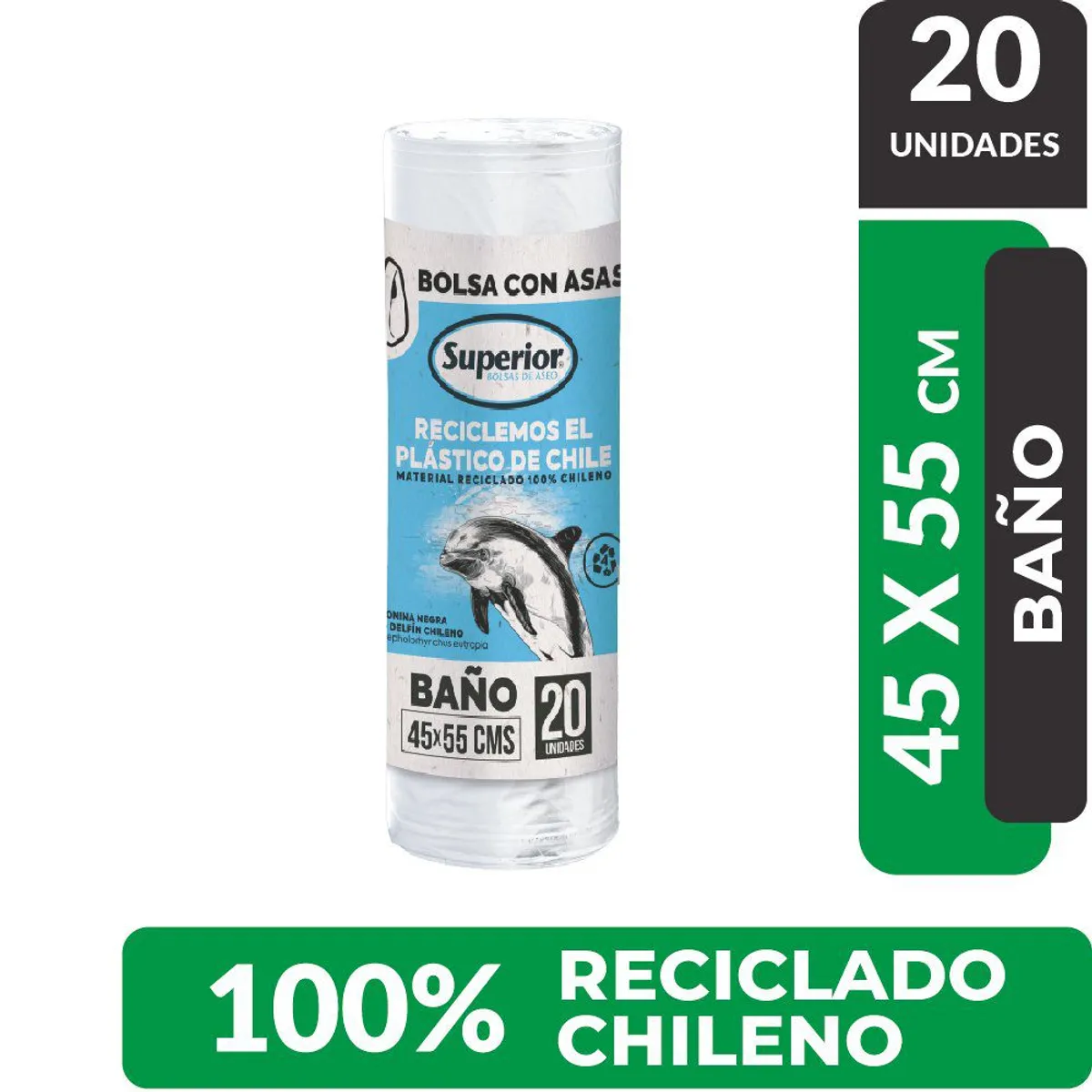 SUPERIOR - Bolsa de Basura Superior Chica 45 x 55 cms