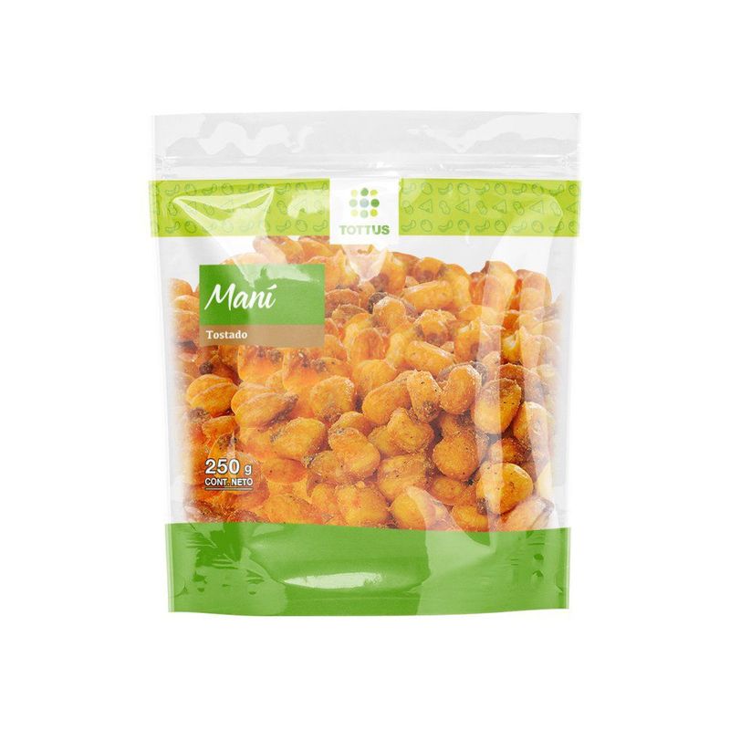 TOTTUS - Maní Tostado en Bolsa 250 g