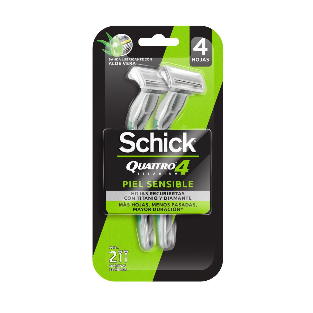 SCHICK - Máquina Afeitar Quattro Piel Sensible Schick