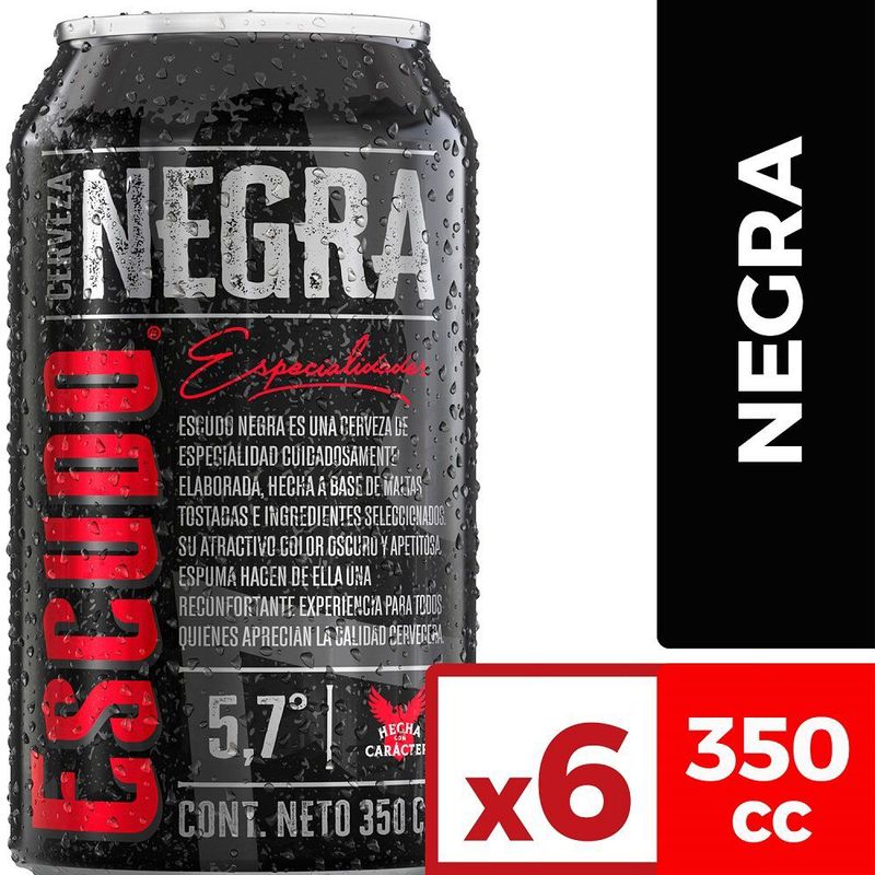 ESCUDO - CERV ESCU NEGR 6 PACK FIL 5.7G GL 350 CC
