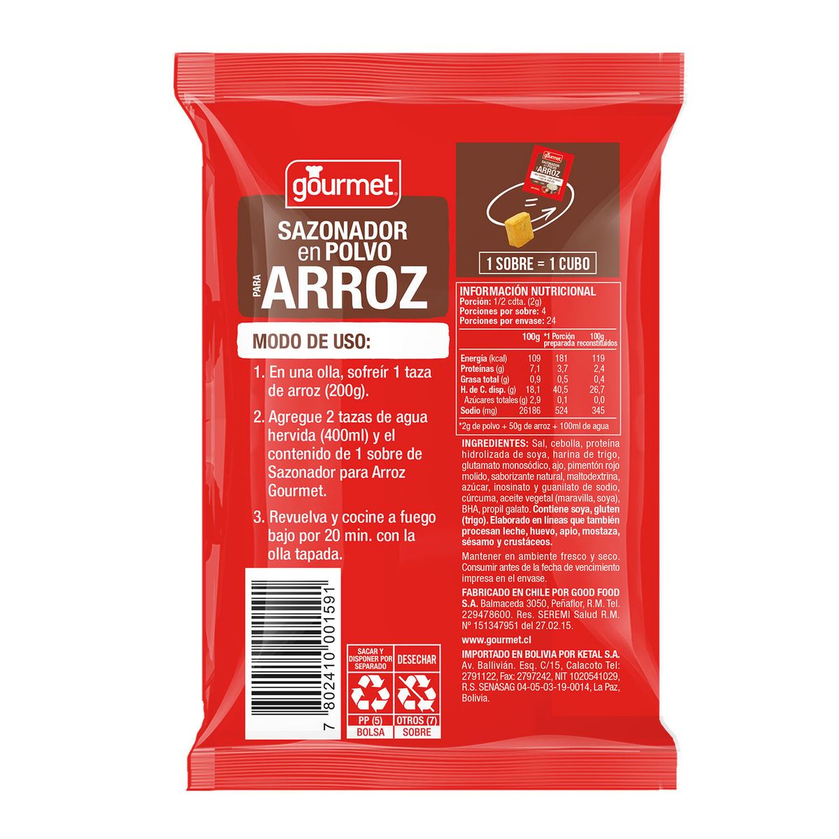 GOURMET - Sazonador para Arroz