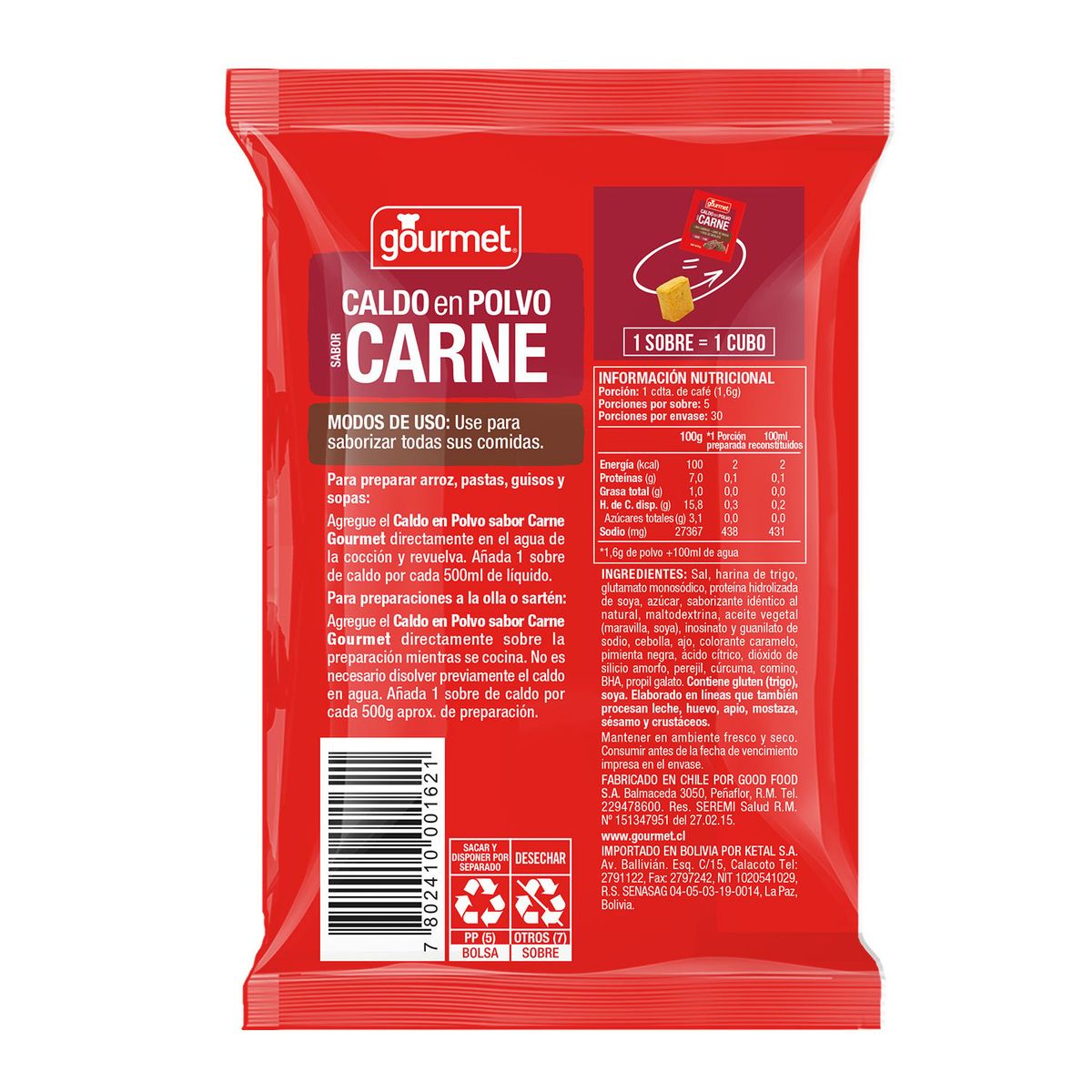 GOURMET - Caldos Carne Polvo