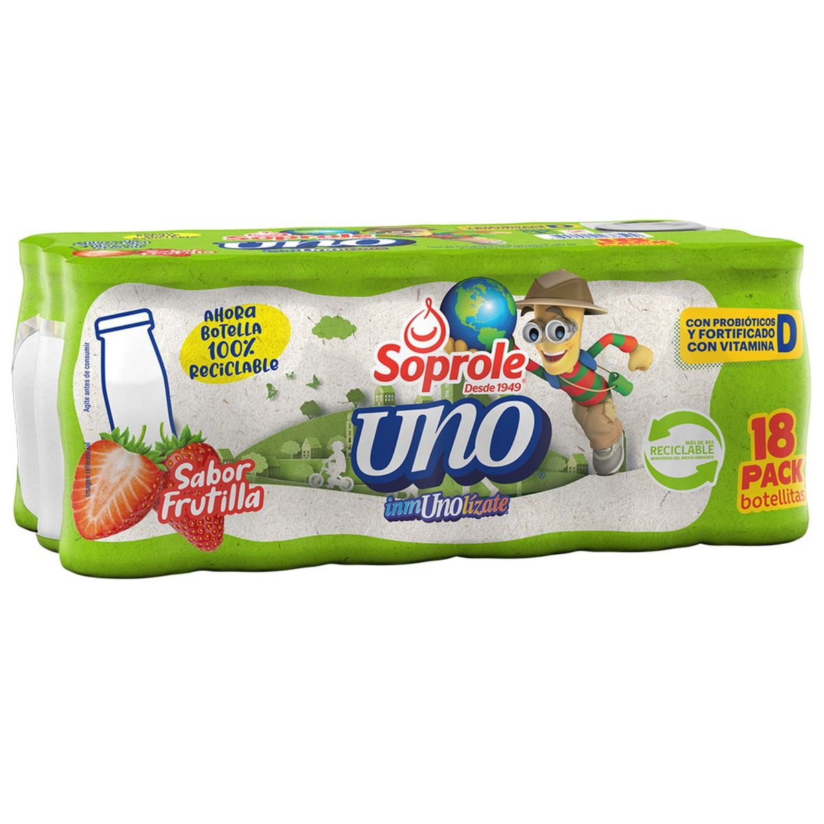 SOPROLE - Probiótico Uno Defensas Sabor Frutilla