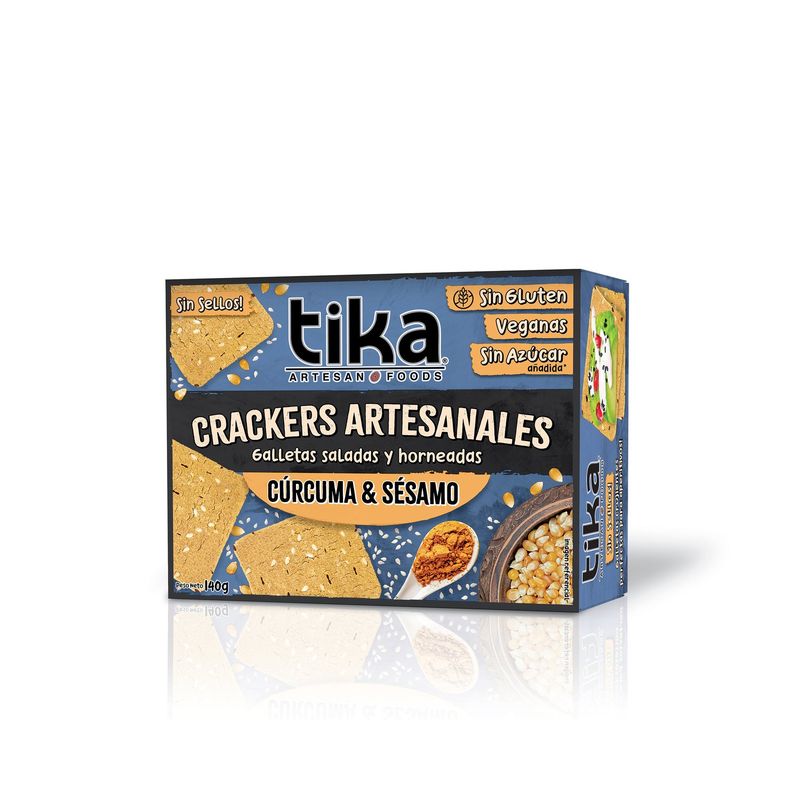 TIKA - Galletas Crackers Cúrcuma