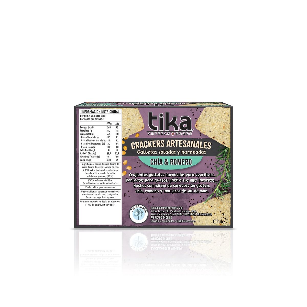 TIKA - Galletas Crackers Chía