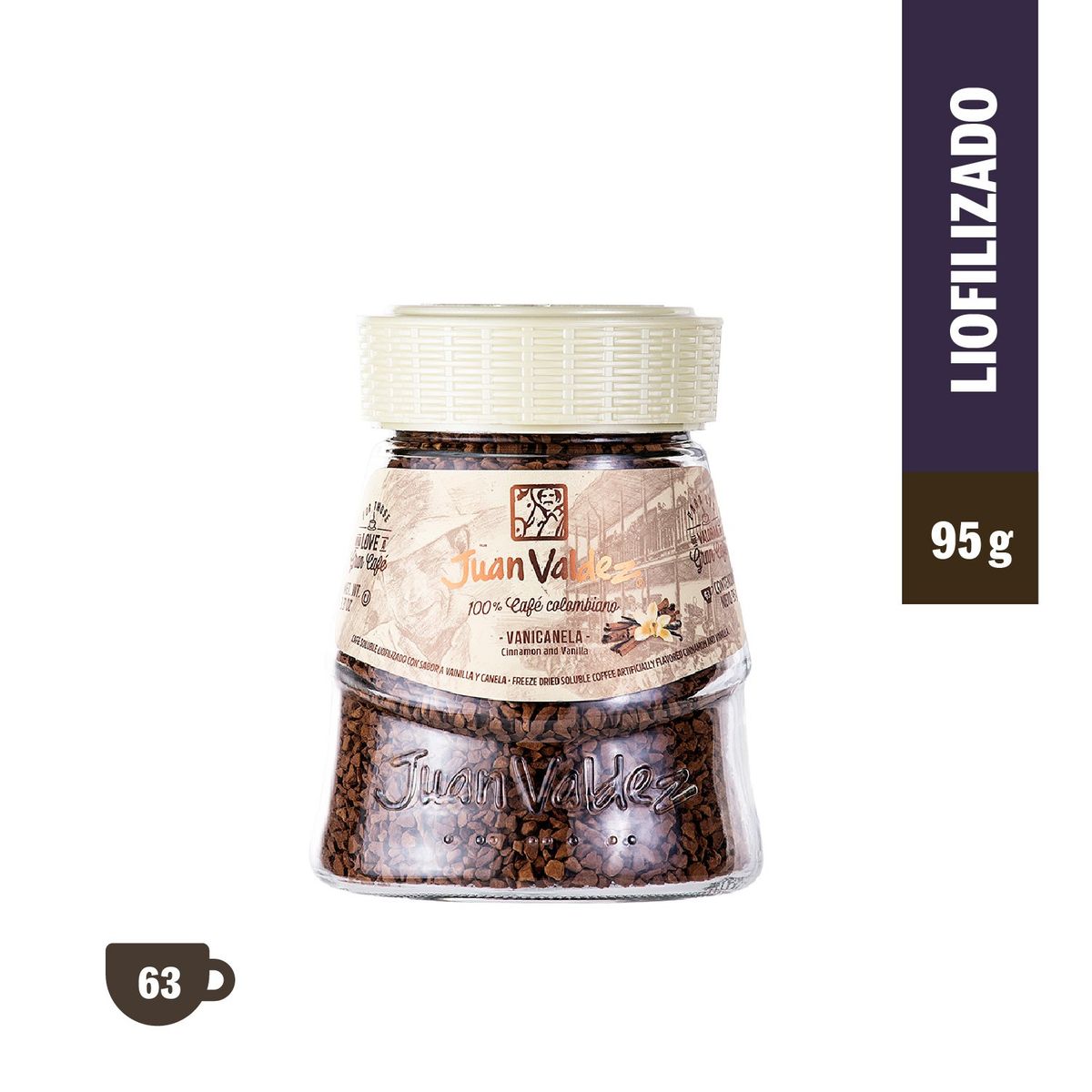 JUAN VALDEZ - Café Soluble Liofilizado Vanicanela 95g