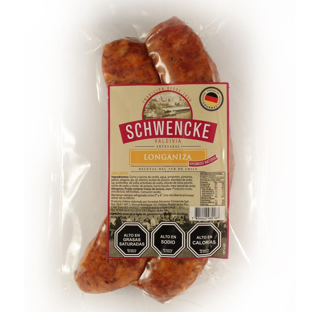 SCHWENCKE - Longaniza Artesanal Schwencke 250 g