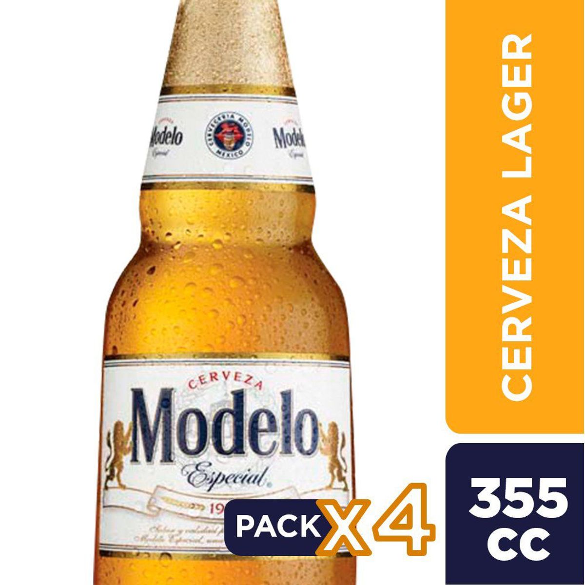 MODELO - Pack Cerveza Modelo Especial Botella 4.5° 4 x 355 cc