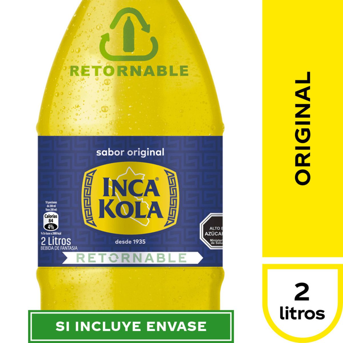INCA KOLA - Bebida Inca Kola Original Retornable 2 L