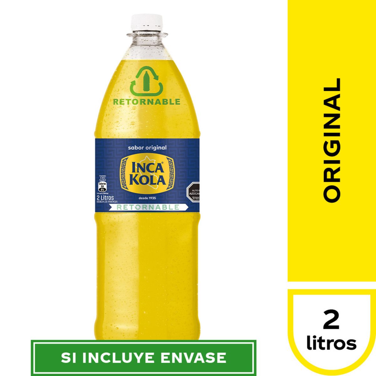 INCA KOLA - Bebida Inca Kola Original Retornable 2 L