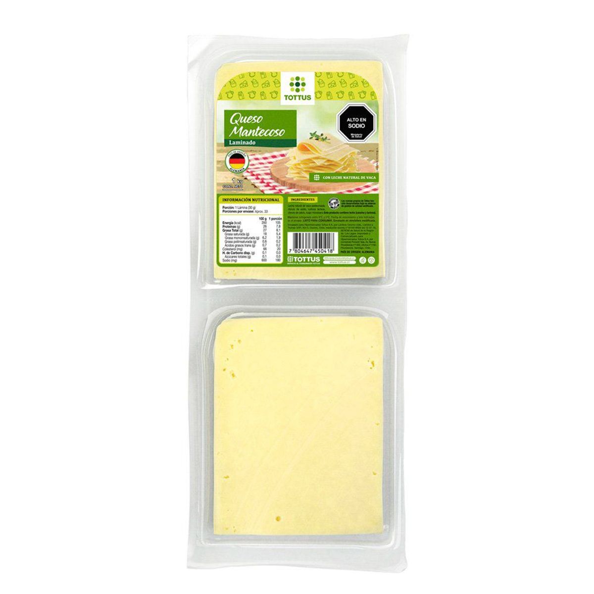 TOTTUS - Queso Mantecoso Laminado Granel