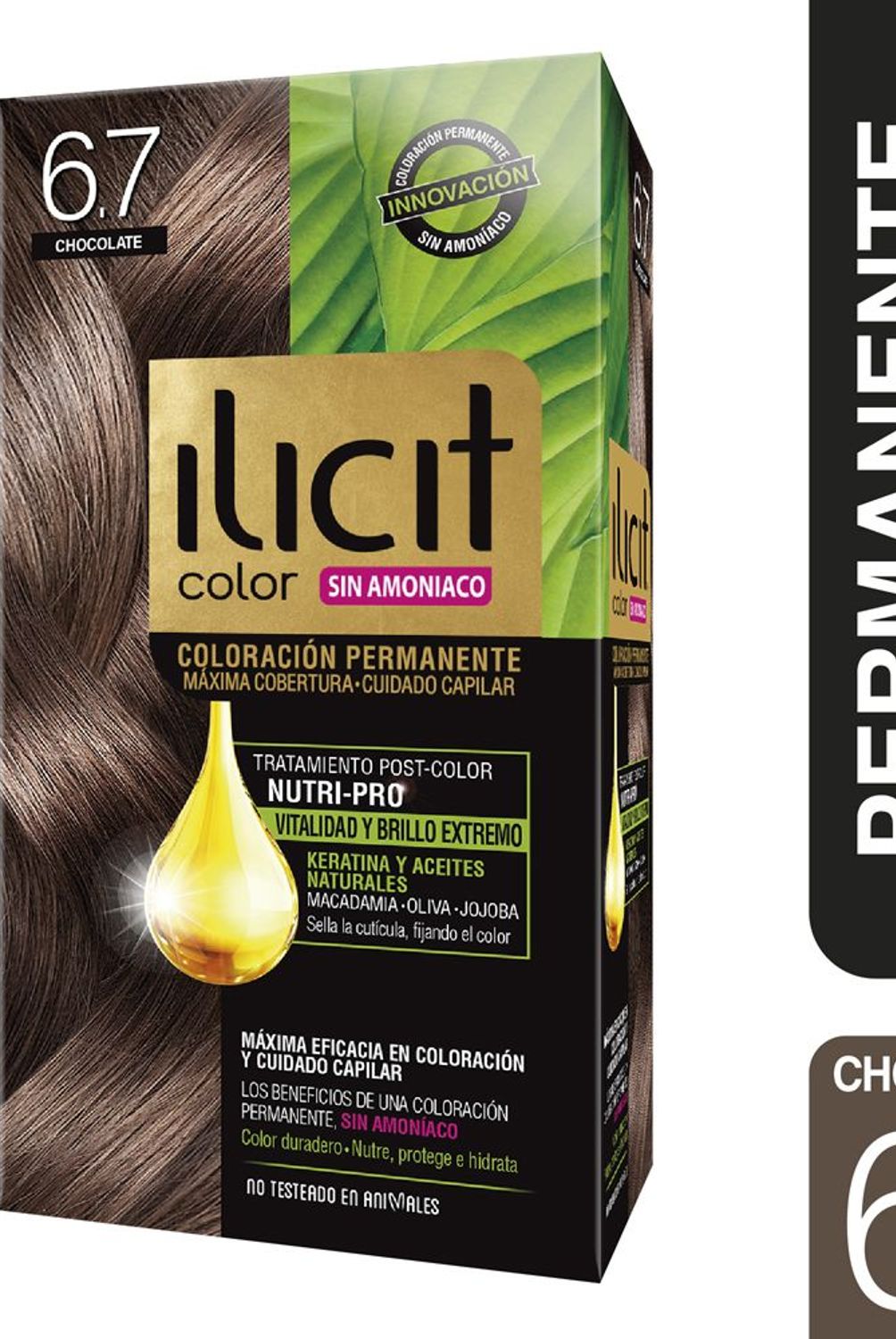 ILICIT - Coloración Permanente Sin Amoníaco 6.7 Chocolate