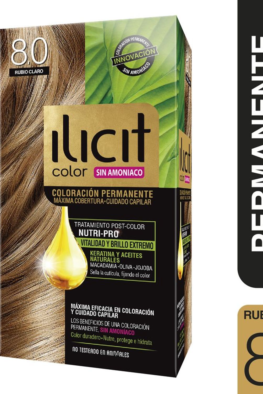 ILICIT - Coloración Sin Amoníaco 8.0 Rubio Claro Ilicit