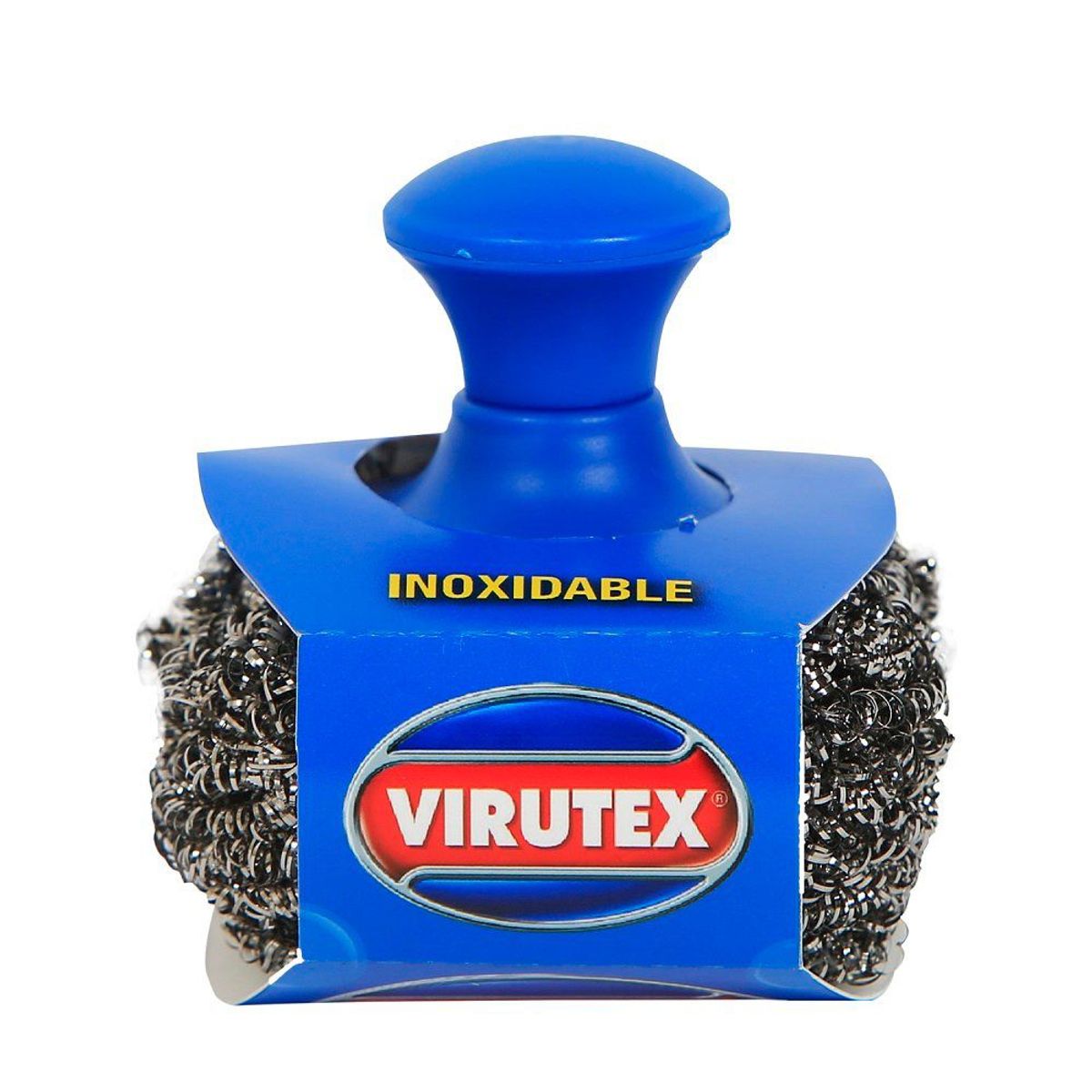 VIRUTEX - Esponja Virutilla Acero Inoxidable Con Mango