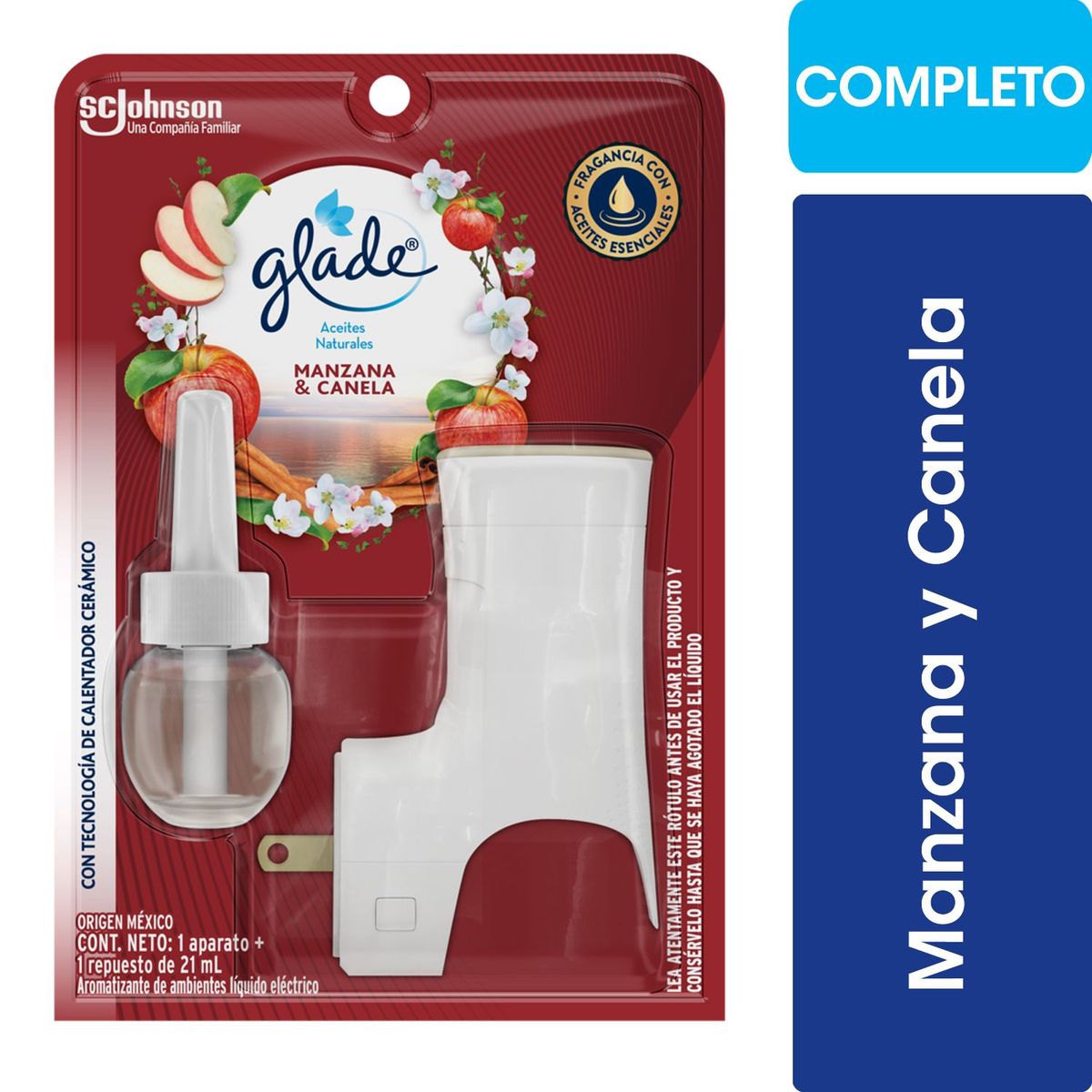 GLADE - Pack Desodorante Ambiental Manzana Canela Glade 21 ml