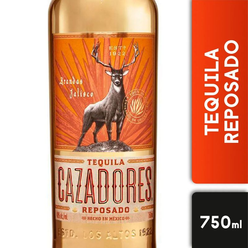 CAZADORES - TEQUILA CAZADORES REPOSADO 750 CC 40G GL