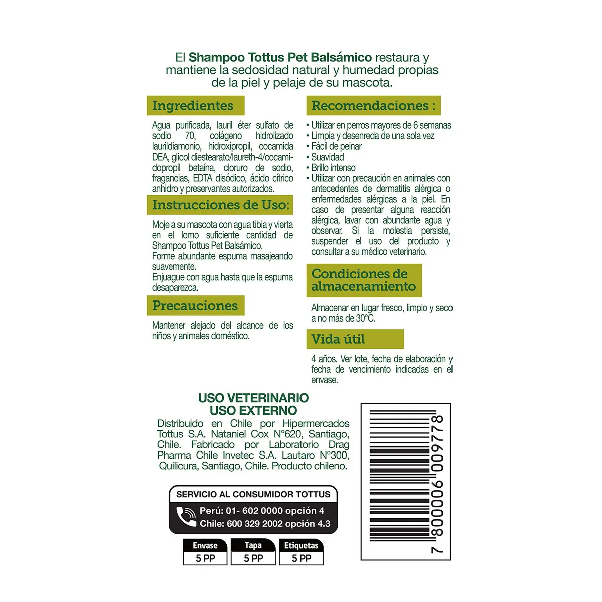 TOTTUS - Shampoo Balsámico