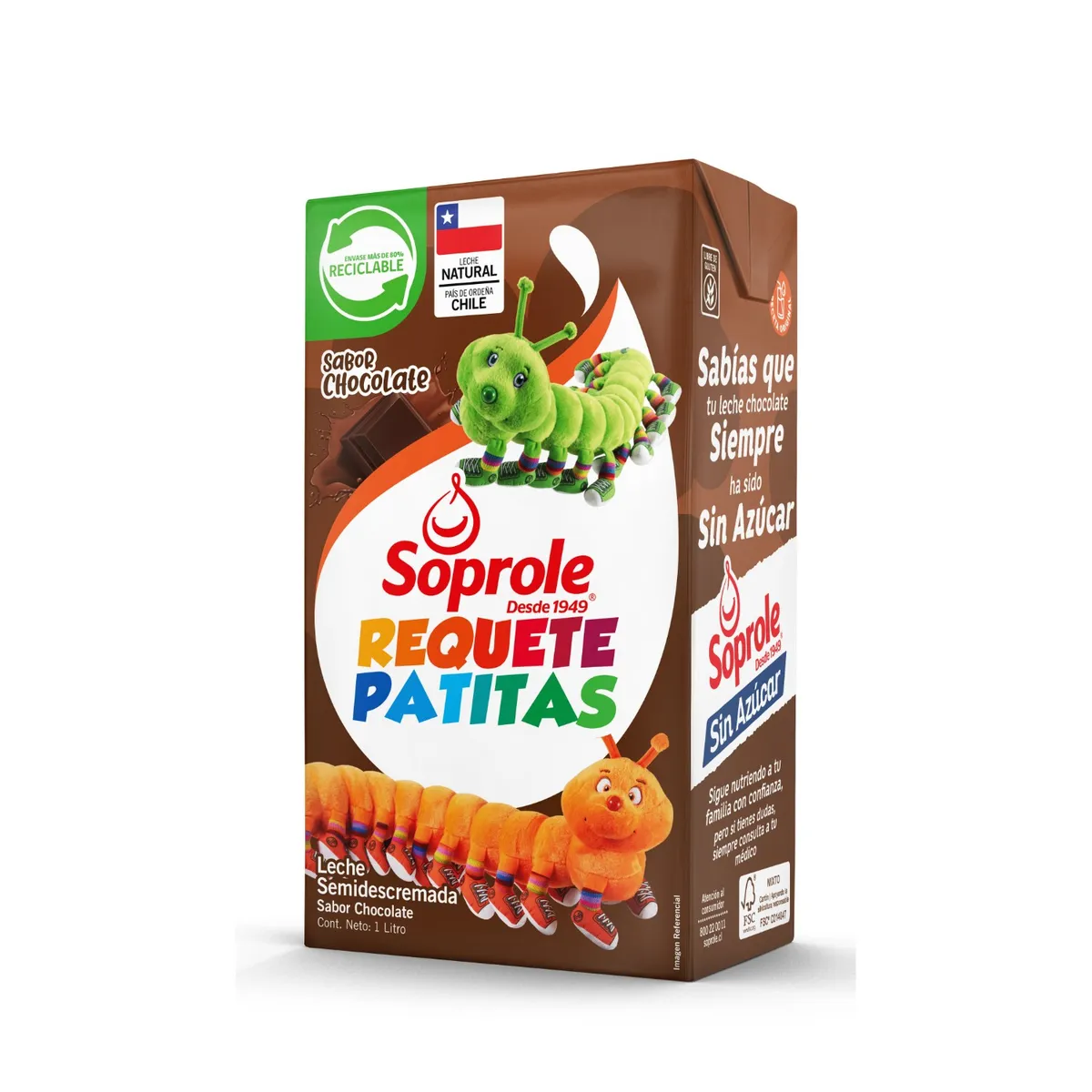 SOPROLE - Leche Semidescremada Sabor Chocolate Soprole 1 L