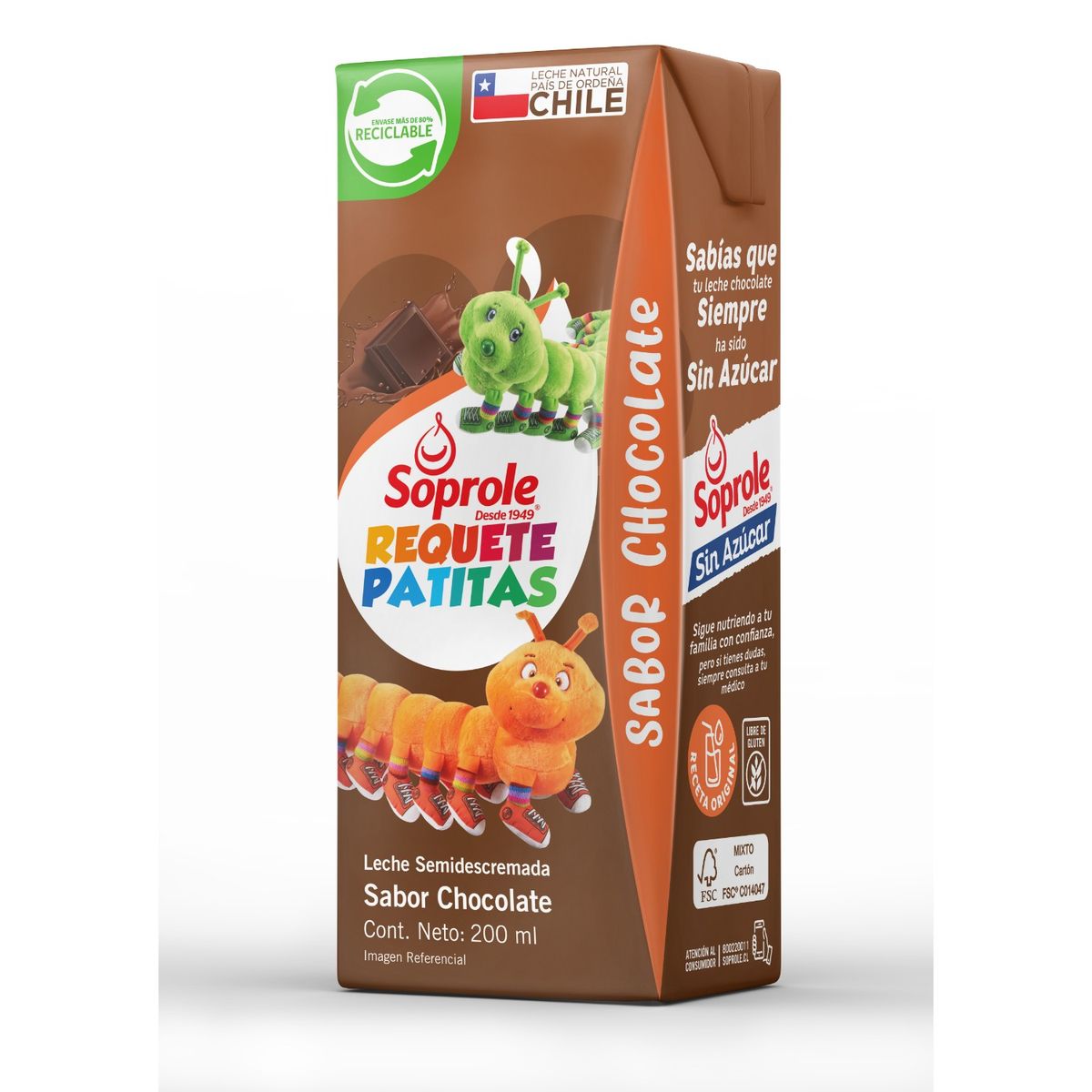 SOPROLE - Leche Semidescremada Sabor Chocolate