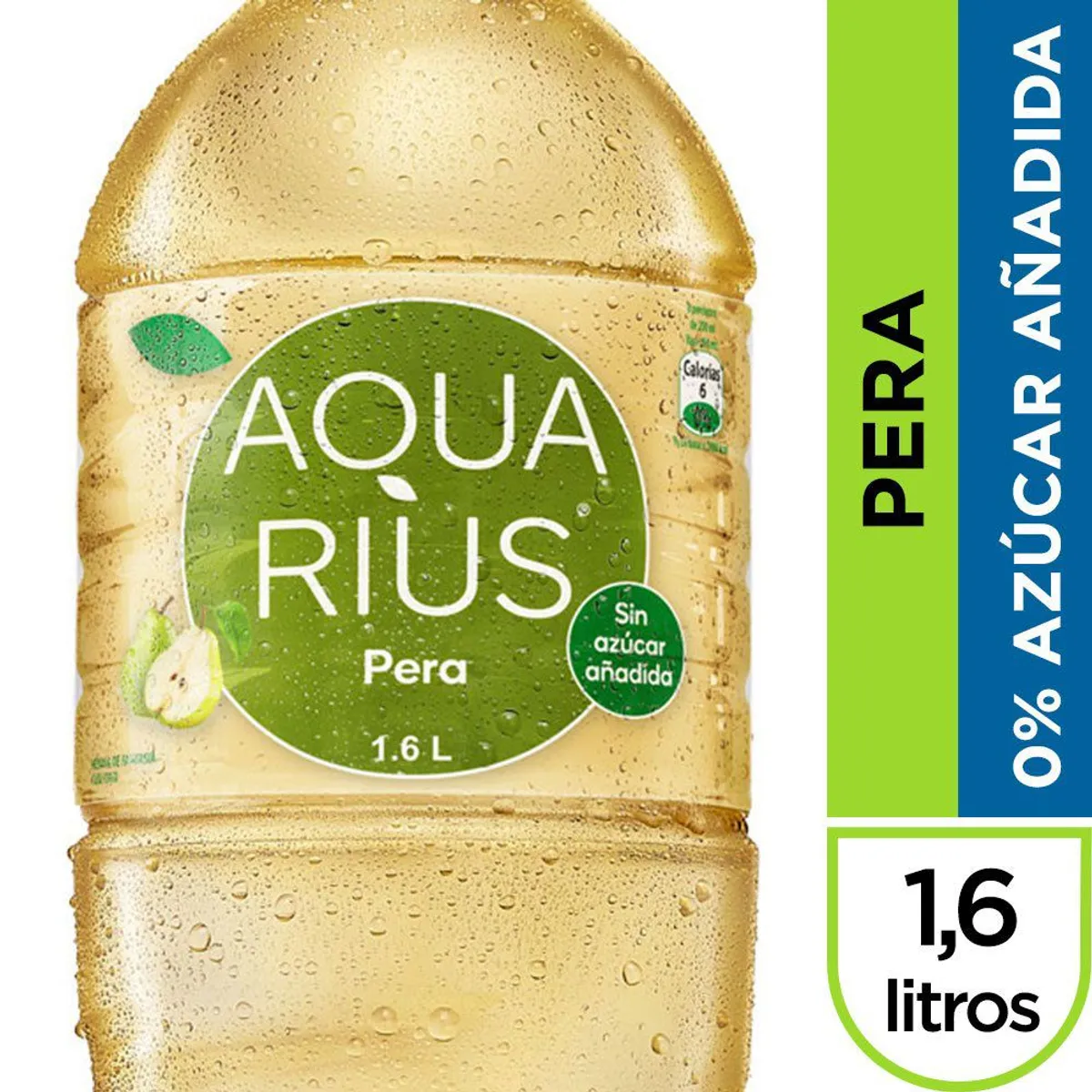 AQUARIUS - Agua Sabor Pera Sin Azúcar Aquarius 1.6 L