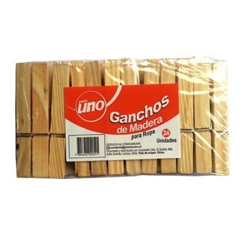 PRECIO UNO - GANCHOS DE MADERA PARA ROPA PRECIO UNO.
