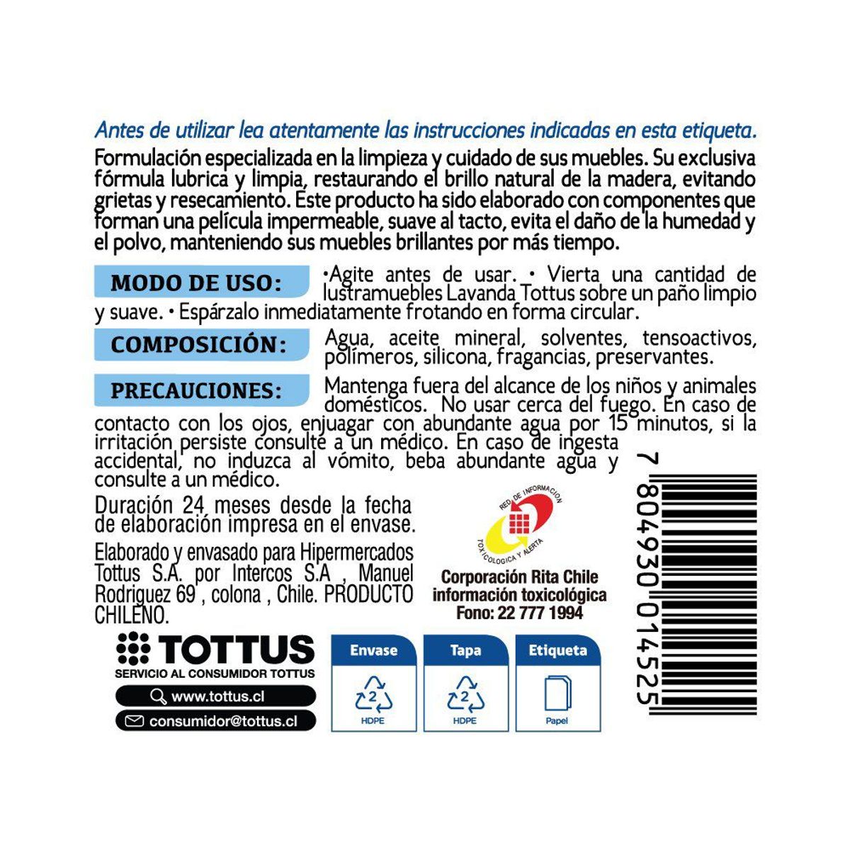 TOTTUS - Lustramuebles Lavanda