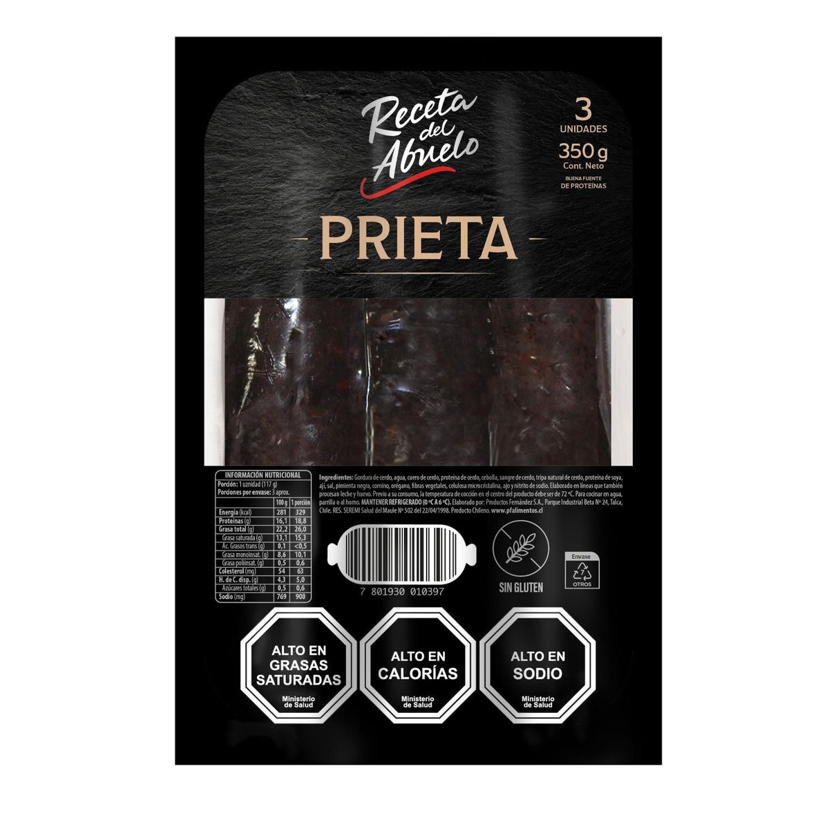 RECETA DEL ABUELO - Prieta Receta del Abuelo 350 g