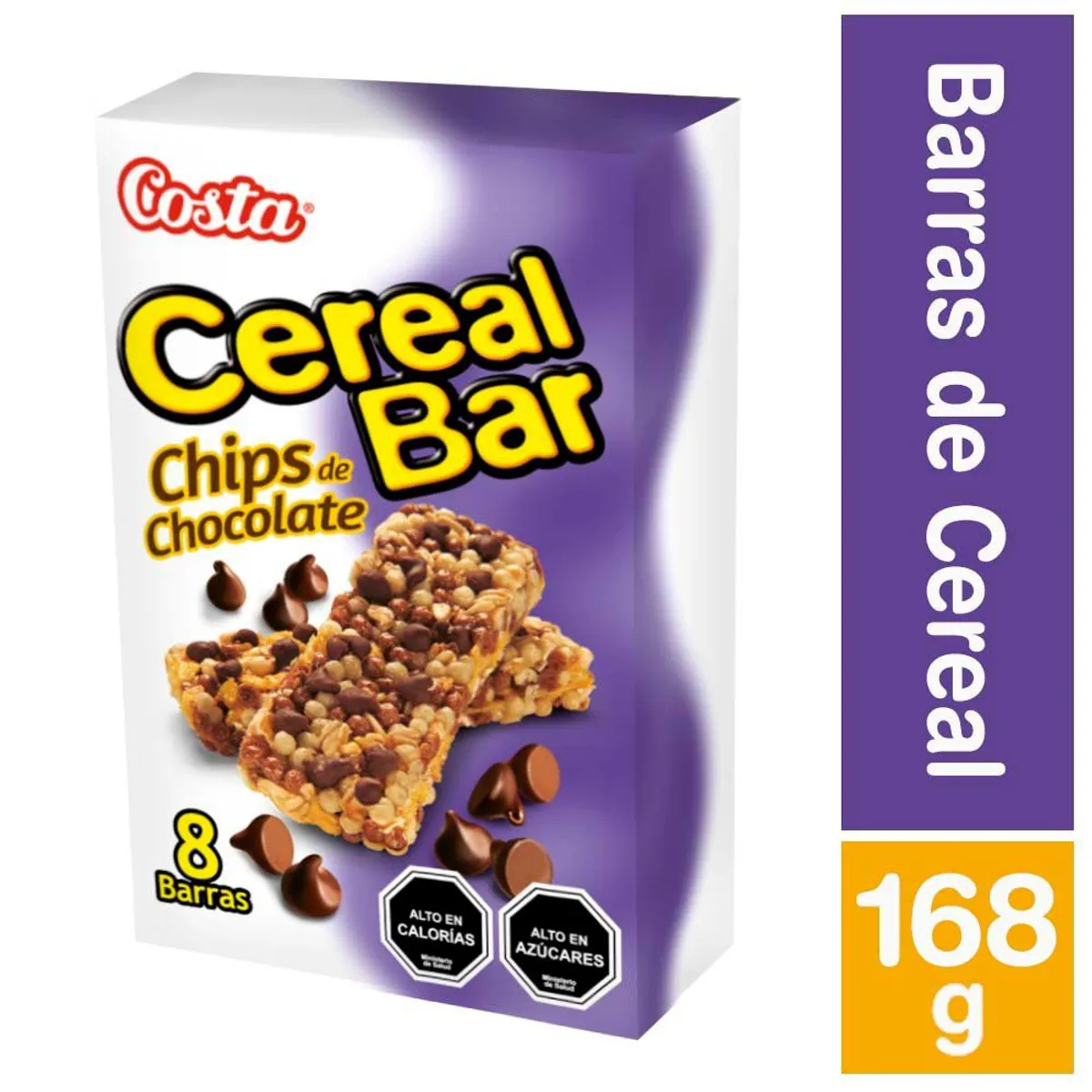 COSTA - CEREAL BAR CHIPS CHOC COSTA 8 UN.