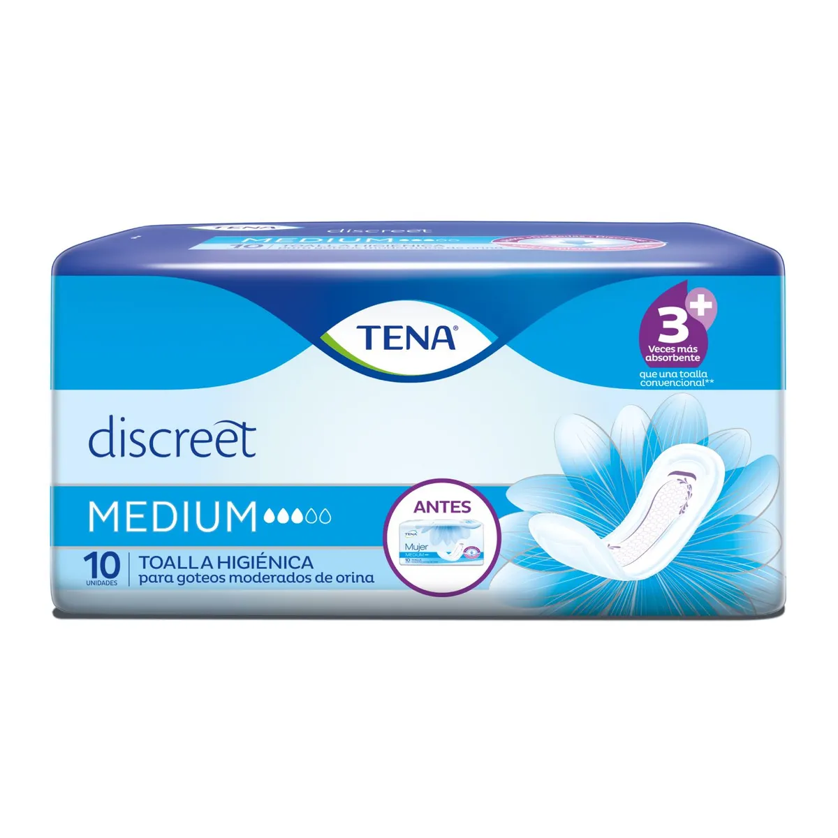 TENA - Toallas Incontinencia Discreet Medium
