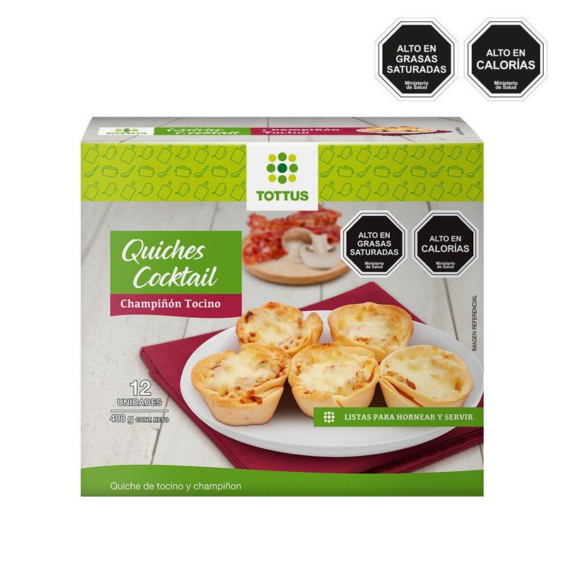 TOTTUS - Quiche Cocktail Champiñón Tocino
