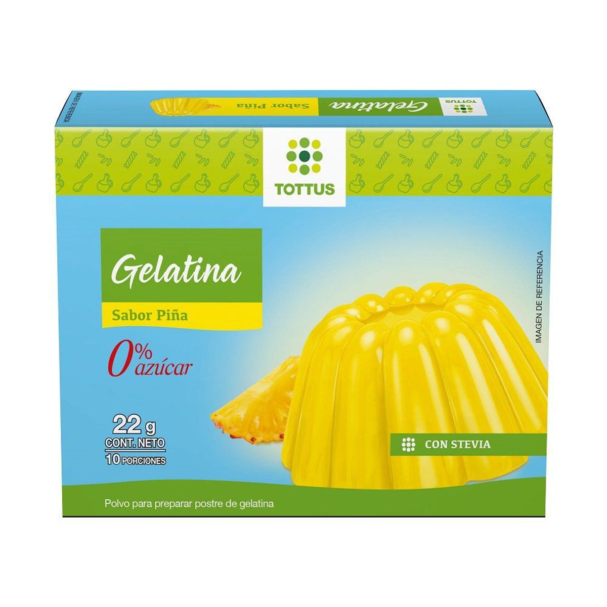 TOTTUS - Gelatina Light Sabor Piña