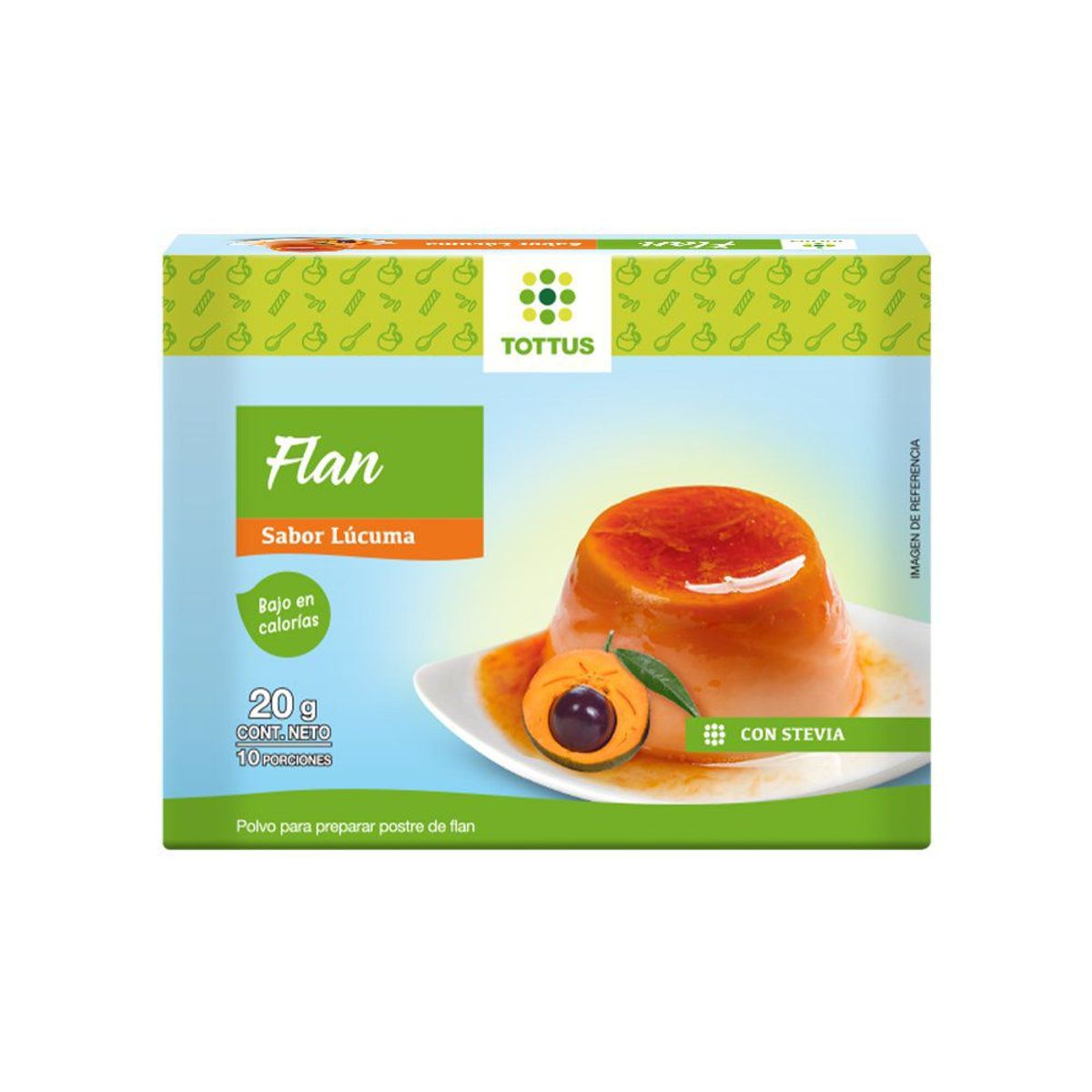 TOTTUS - Flan Light Sabor Lúcuma Tottus 20 g