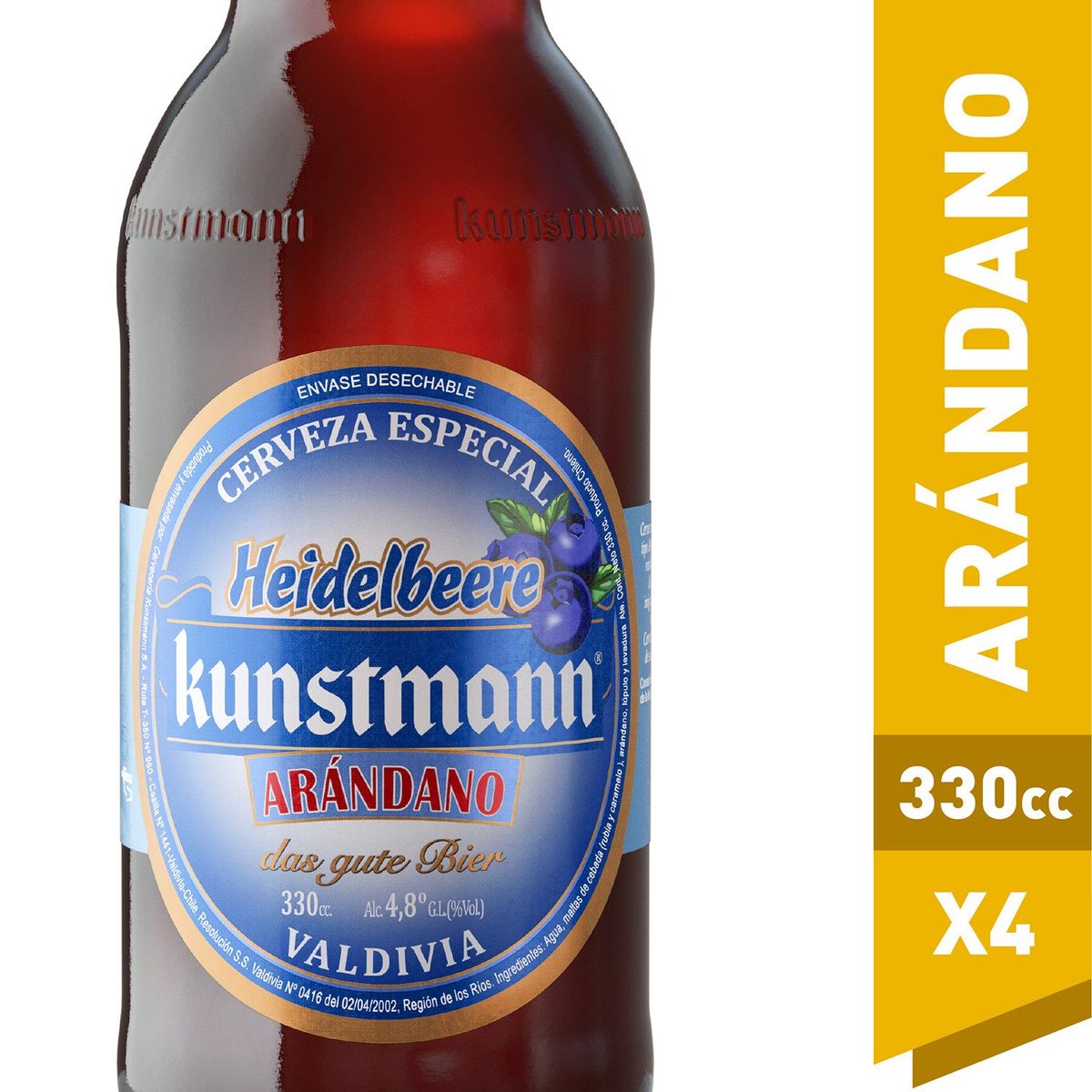 KUNSTMANN - CERVE KUNSTMA ARANDANO 4PK 4.8G GL 330ML